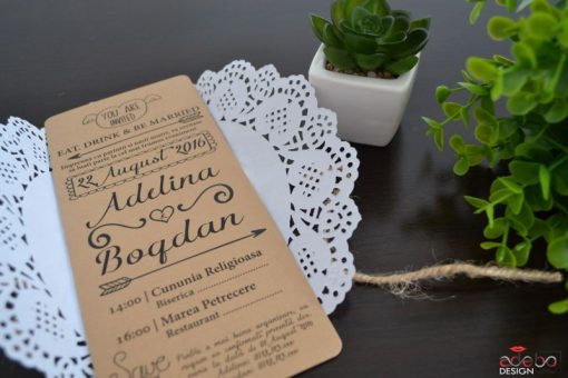 Invitatie nunta Rustic 3