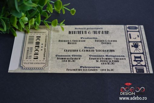 Invitatie nunta Bilet Cinema (11)