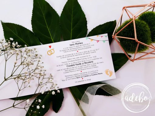 Invitatie cununie si botez la un loc