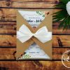 Invitatie nunta Ama - flori portocalii si kraft