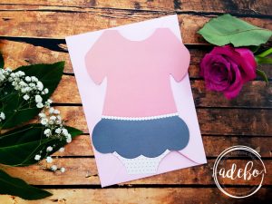 Invitatii botez Fustita Roz