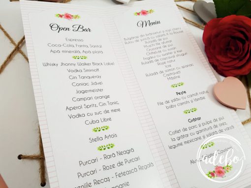 Meniu nunta Sibel - meniuri florale