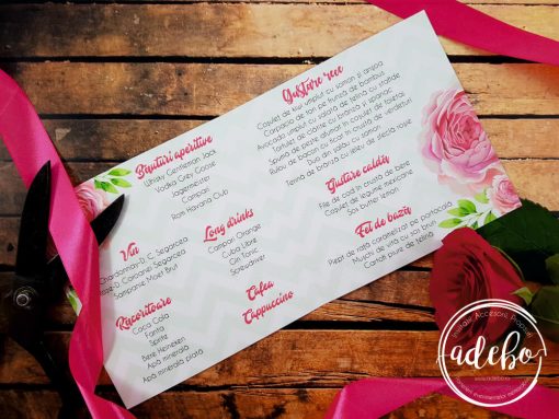 Meniu nunta interior - Bujori