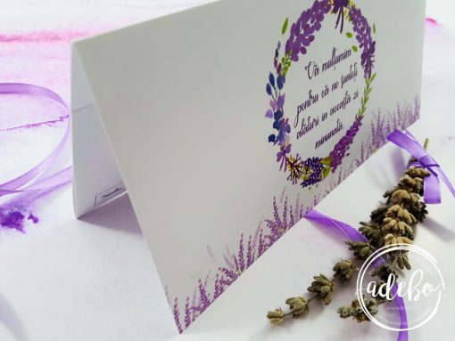 Place card nunta Lavanda