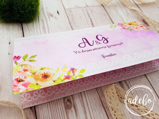Plicuri de bani nunta - Pembe