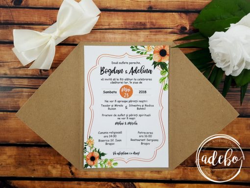 invitatie nunta kraft