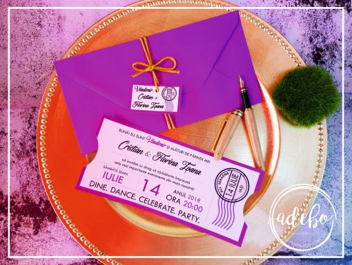 Invitatie botez Bilet de teatru