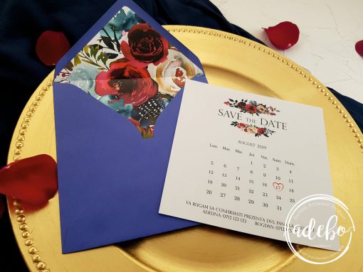 Invitatie nunta Navy 5