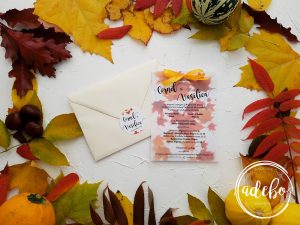 Invitatie nunta de toamna