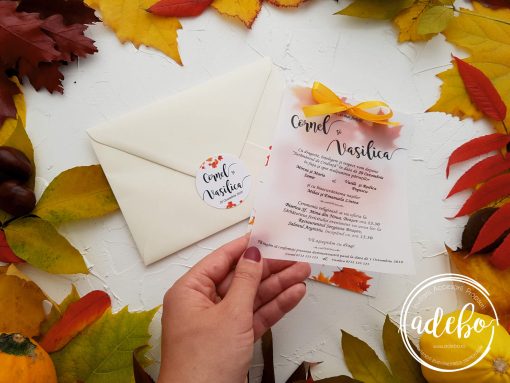 Invitatie nunta de toamna 2