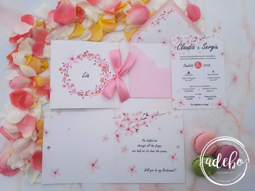 Invitatie nunta flori de cires 6