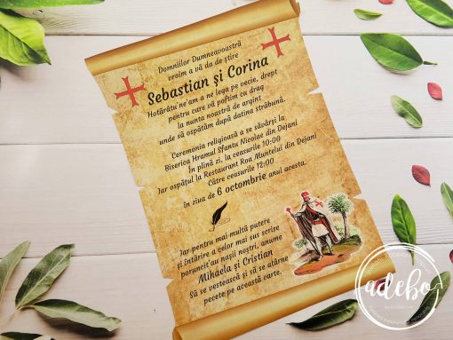 Invitatie nunta Papyrus 2