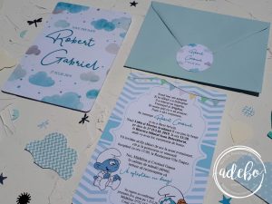 Invitatie botez Strumfi 2
