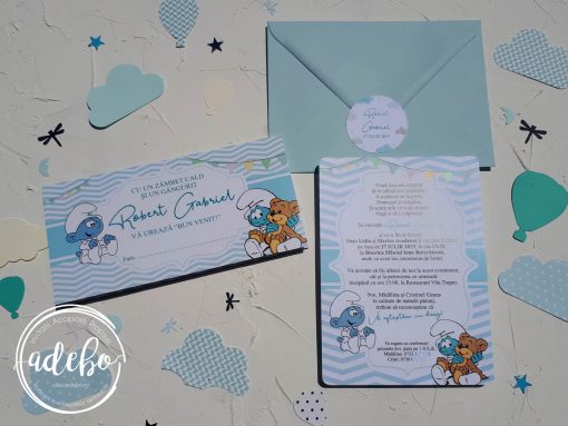 Invitatie botez Strumfi 5