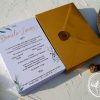 Invitatie nunta Gold and Green 1