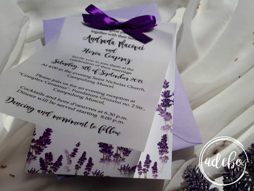 Invitatie nunta Lavender 2