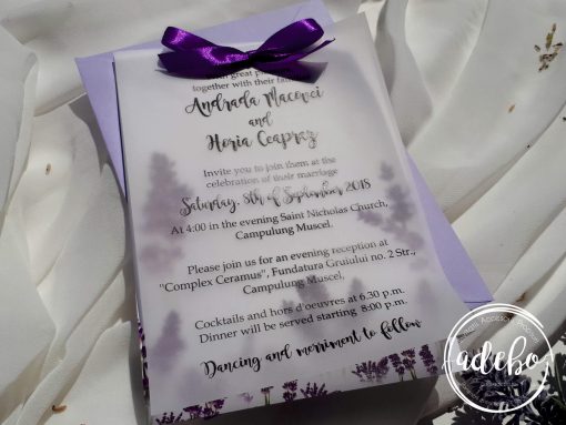 Invitatie nunta Lavender 5