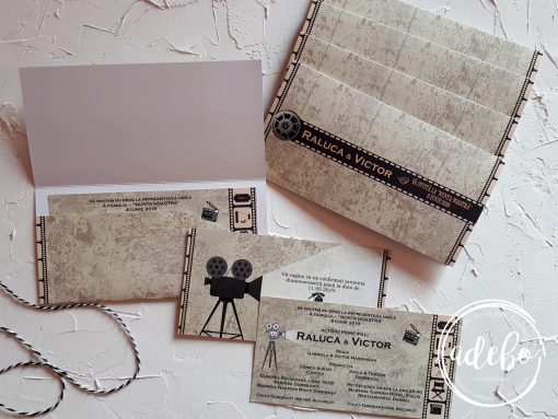 Invitatie nunta tematica cinema 1