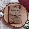 Invitatie nunta Burgundy
