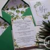 Invitatie nunta Greenery and Gold