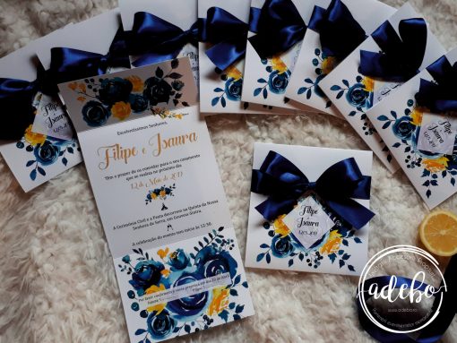 Invitatie nunta Navy Lemon 2