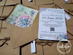 Invitatie nunta Plante Suculente 3