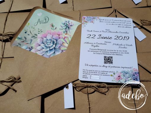 Invitatie nunta Plante Suculente 3