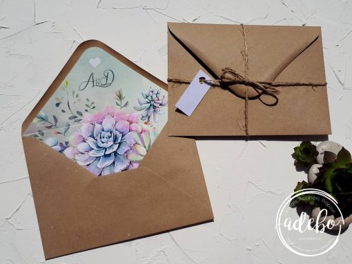 Invitatie nunta Plante Suculente 4