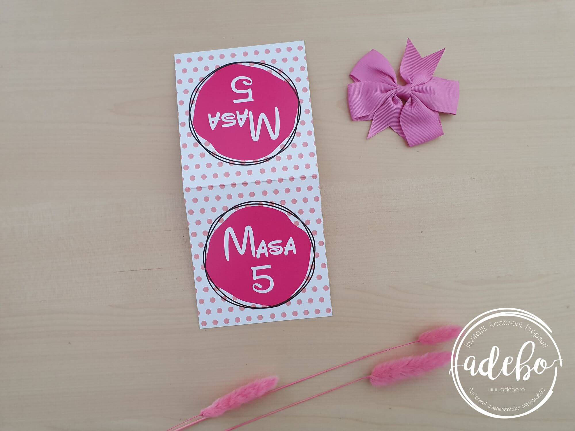 Invitatie botez Minnie Mouse - roz inchis - imagine 7