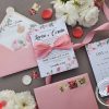 Invitatie nunta Bujori Roz