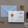 Invitatie nunta Clear Blue