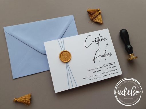 Invitatii nunta cu sigiliu de ceara