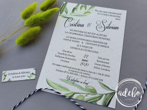 Alternative view of Invitatie nunta Recycled Olive
