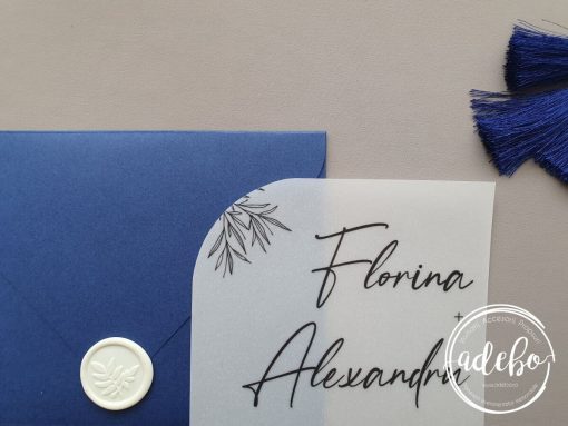 Alternative view of Invitatie nunta Vellum Blue