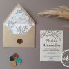 Invitatie nunta carton reciclat