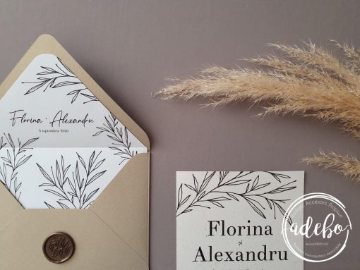 Alternative view of Invitatie nunta carton reciclat