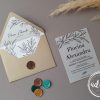 Invitatie nunta carton translucid