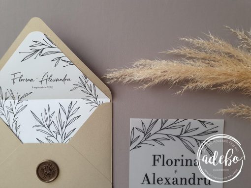 Alternative view of Invitatie nunta carton translucid