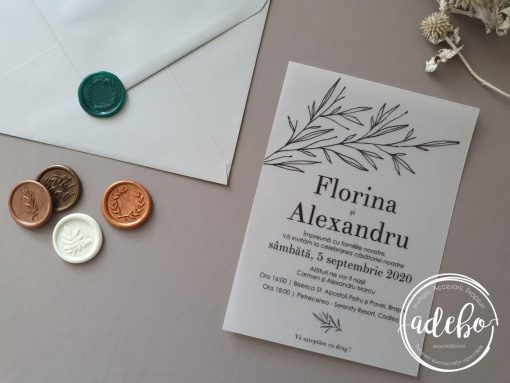 Alternative view of Invitatie nunta carton vellum