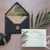 Invitatie nunta Areca Palm Black