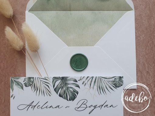 Alternative view of Invitatie nunta Monstera