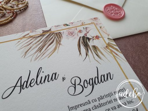 Alternative view of Invitatie nunta Orhideea