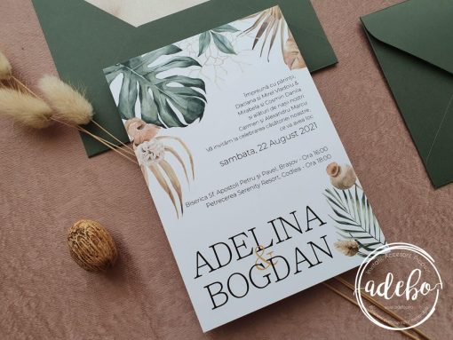 Alternative view of Invitatie nunta Palm Leaf
