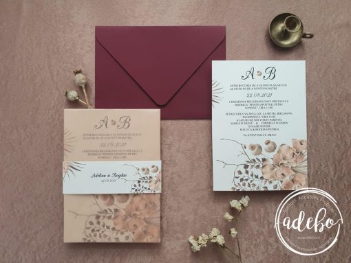 Invitatie nunta Dried Poppy
