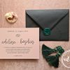 Invitatie nunta Minimal Leaf
