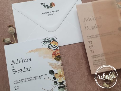 Alternative view of Invitatie nunta Protea