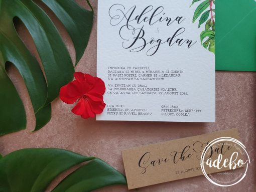 Alternative view of Invitatie nunta Tropicalia