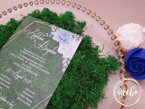 Alternative view of Invitatii nunta plexiglas - Baby Blue