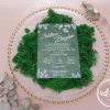 Invitatii nunta plexiglas - Eucalipt