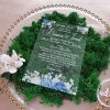 Invitatii nunta plexiglas - White and Blue